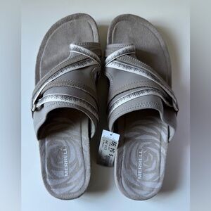 Merrell Nubuck Leather Sandals Terran 3 Cush Post Moon Ocre Women's Size 11 New